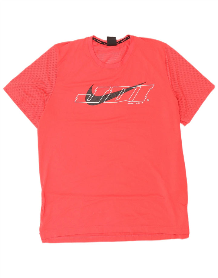 Camiseta Nike Masculina Dri Fit Standard Graphic Top Grande Poliéster Vermelho