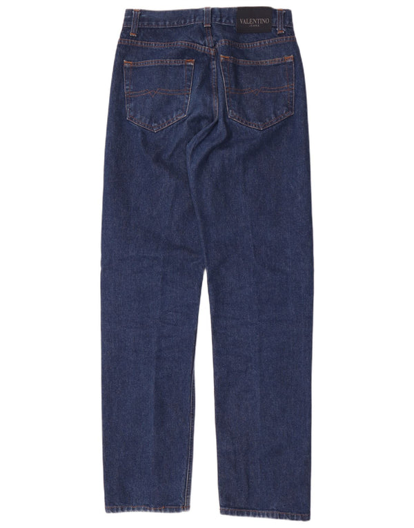 Valentino Mens Straight Jeans W32 L32 Azul Algodão