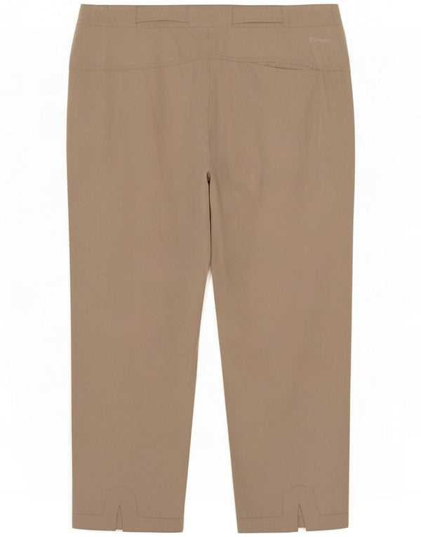 Columbia Calça Capri Feminina Solta Fit Médio W30 L21 Seda Bege