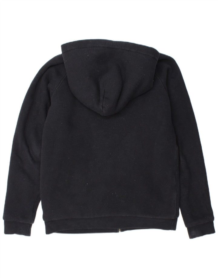 JACK WILLS Suéter feminino com capuz e zíper Sherpa gráfico Reino Unido 10 pequeno preto