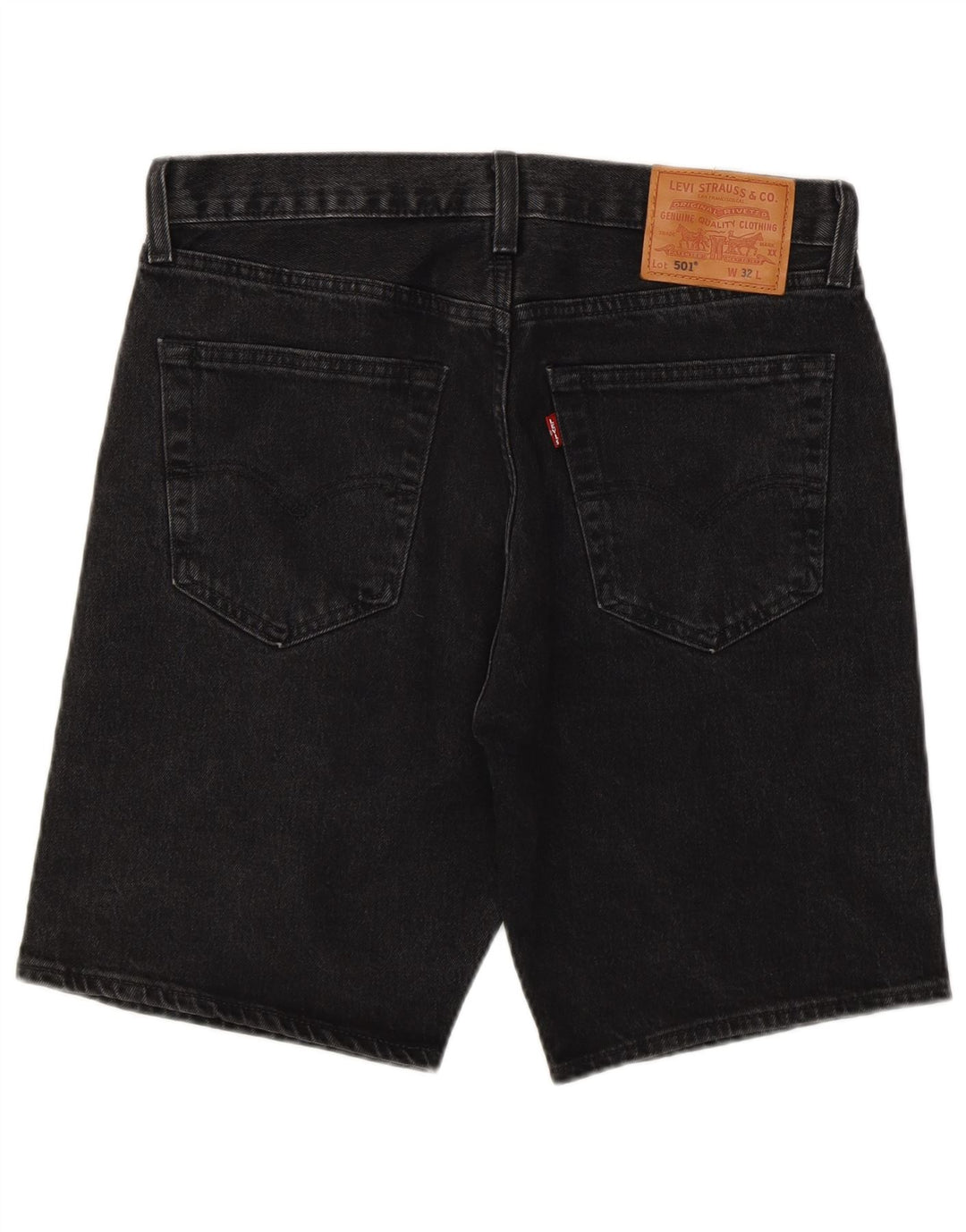 Shorts jeans masculino 501 Levi's W32 médio preto algodão