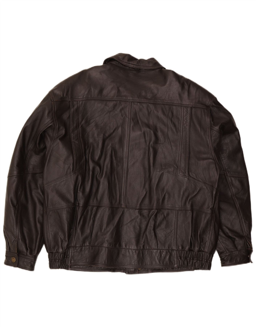 Jaqueta de couro masculina vintage IT 56 3XL marrom