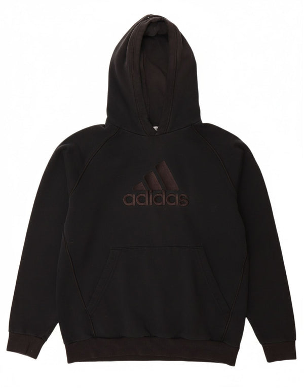 ADIDAS Meninos Graphic Hoodie Jumper 15-16 Anos Preto