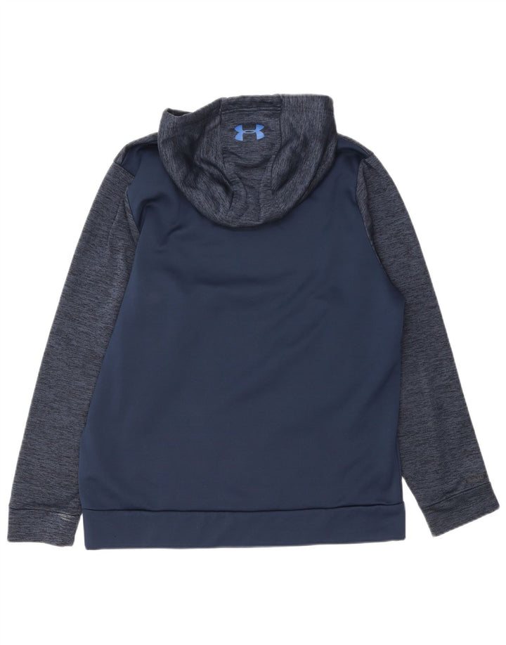 Under Armour masculino Cold Gear moletom com capuz médio azul marinho salpicado