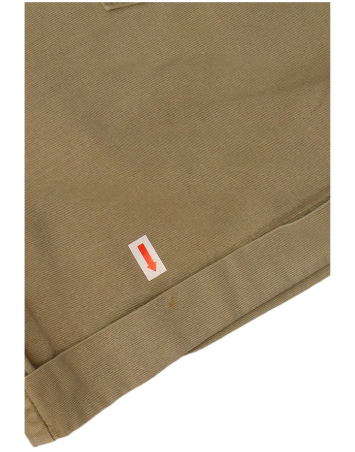 Shorts Chino feminino vintage de cintura alta W28 médio cáqui