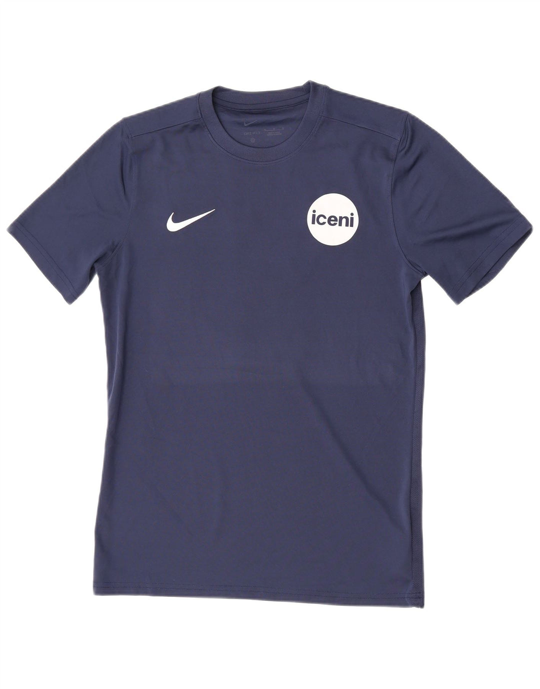 Camiseta Nike Masculina Dri Fit Graphic Top Médio Azul Marinho Poliéster