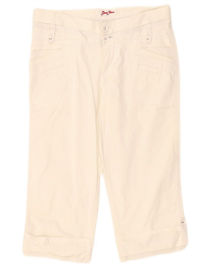 Guess Calça Capri Feminina W24 L18 Algodão Branco