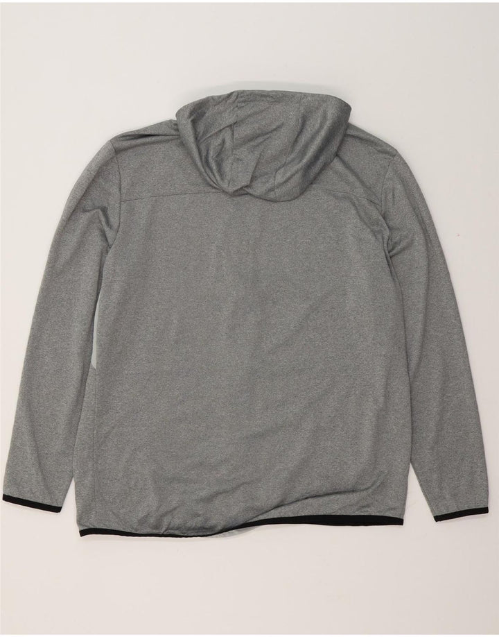 Suéter masculino Russell Athletic Dri-Power Zip com capuz grande poliéster cinza