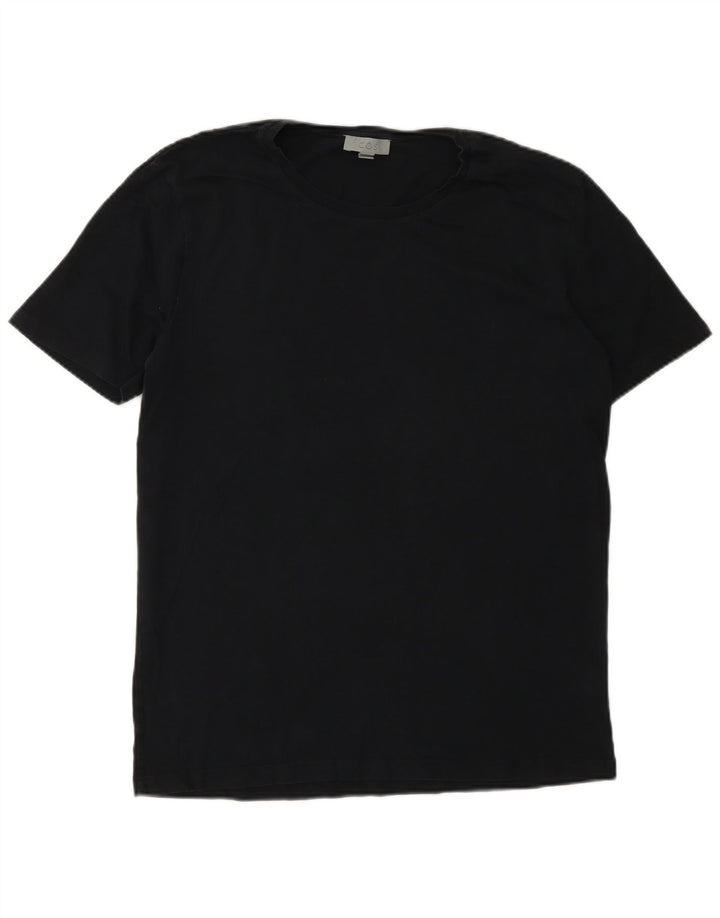 Cos Camiseta Masculina Top Médio Algodão Preto