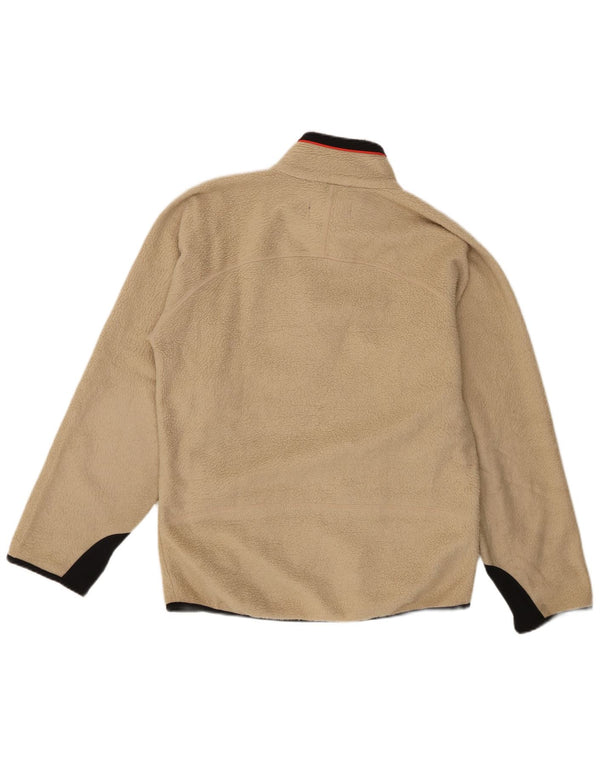 Jaqueta masculina Fila Fleece UK 36 poliéster colorblock bege pequeno