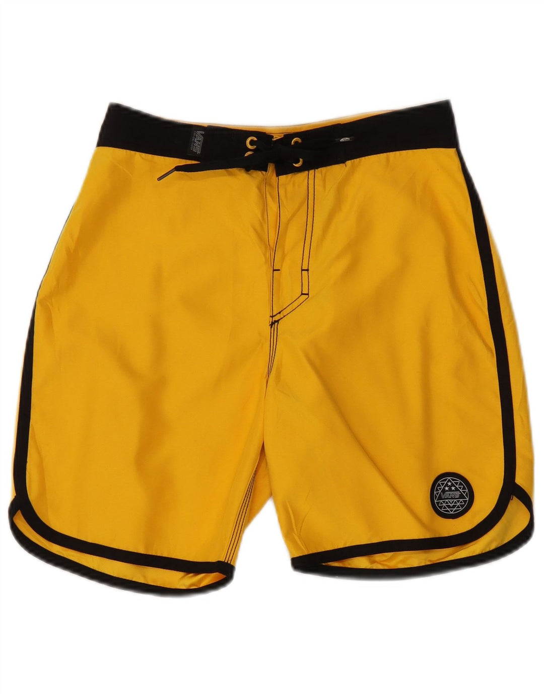 Shorts de natação masculino Vans pequeno amarelo colorblock poliéster
