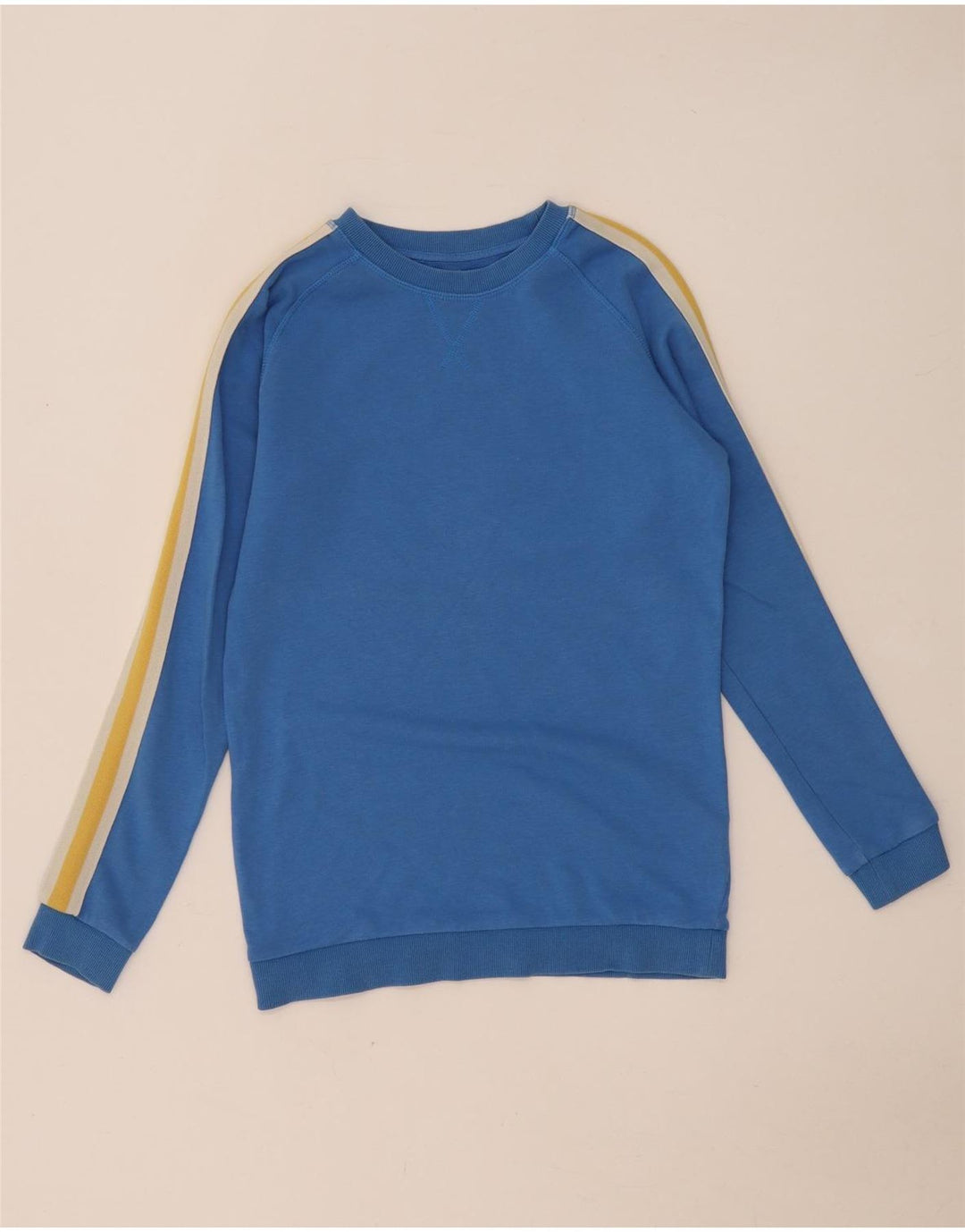 Suéter de moletom masculino Marks & Spencer 13-14 anos azul colorblock algodão