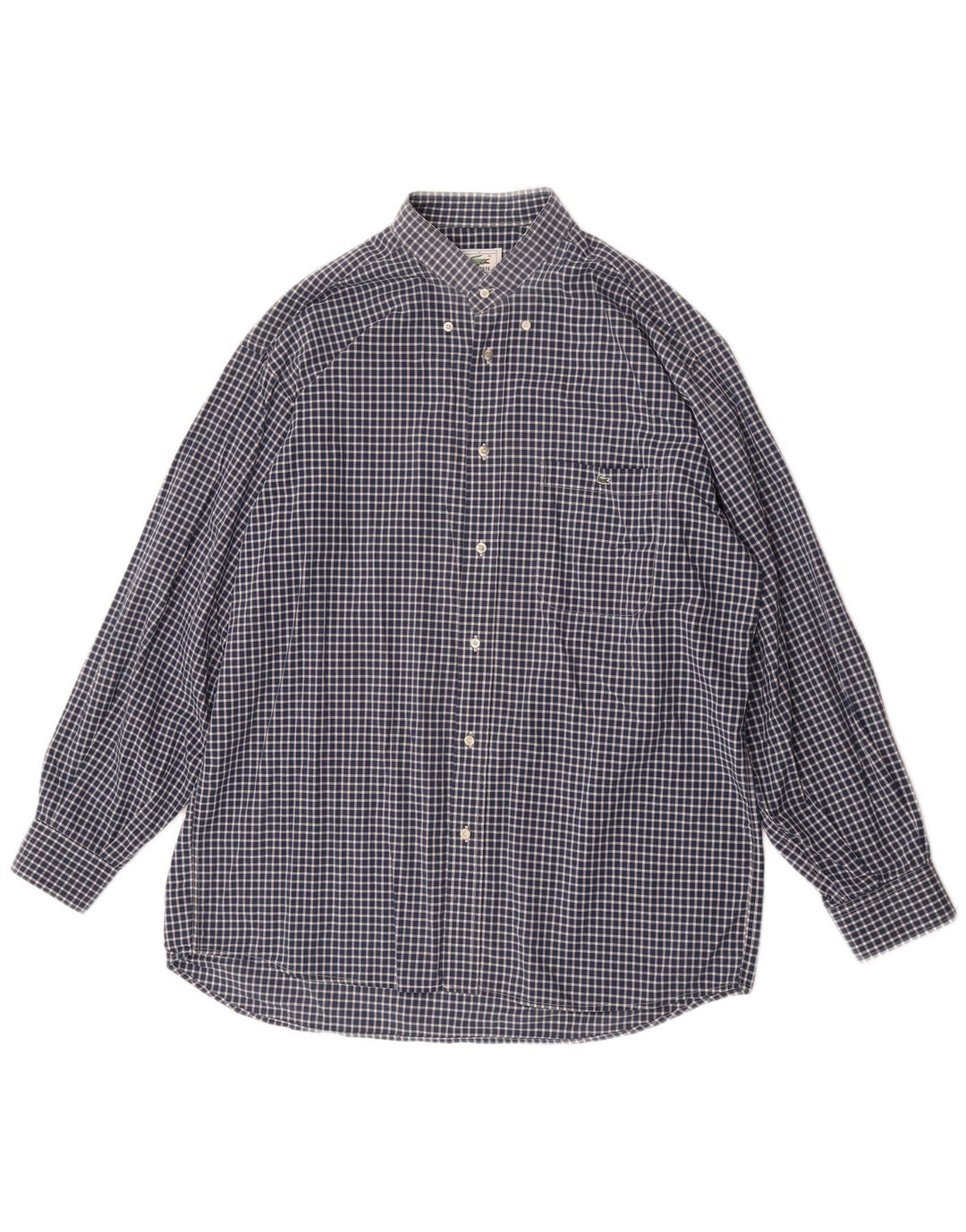 Camisa masculina Lacoste tamanho 41 grande azul marinho guingão