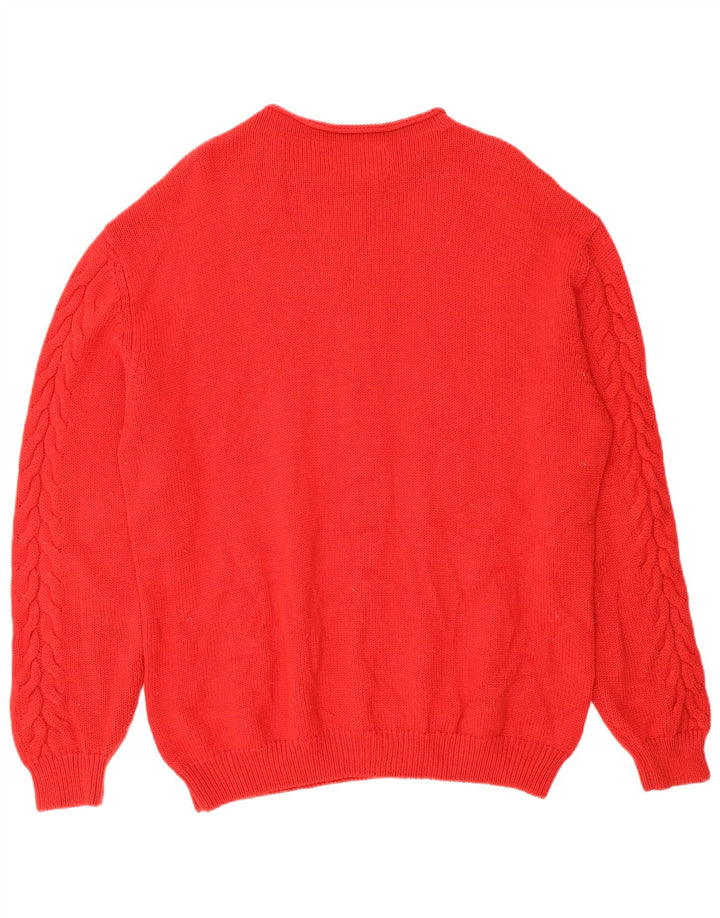 Suéter masculino Les Copains com gola tartaruga IT 52 grande lã virgem vermelha