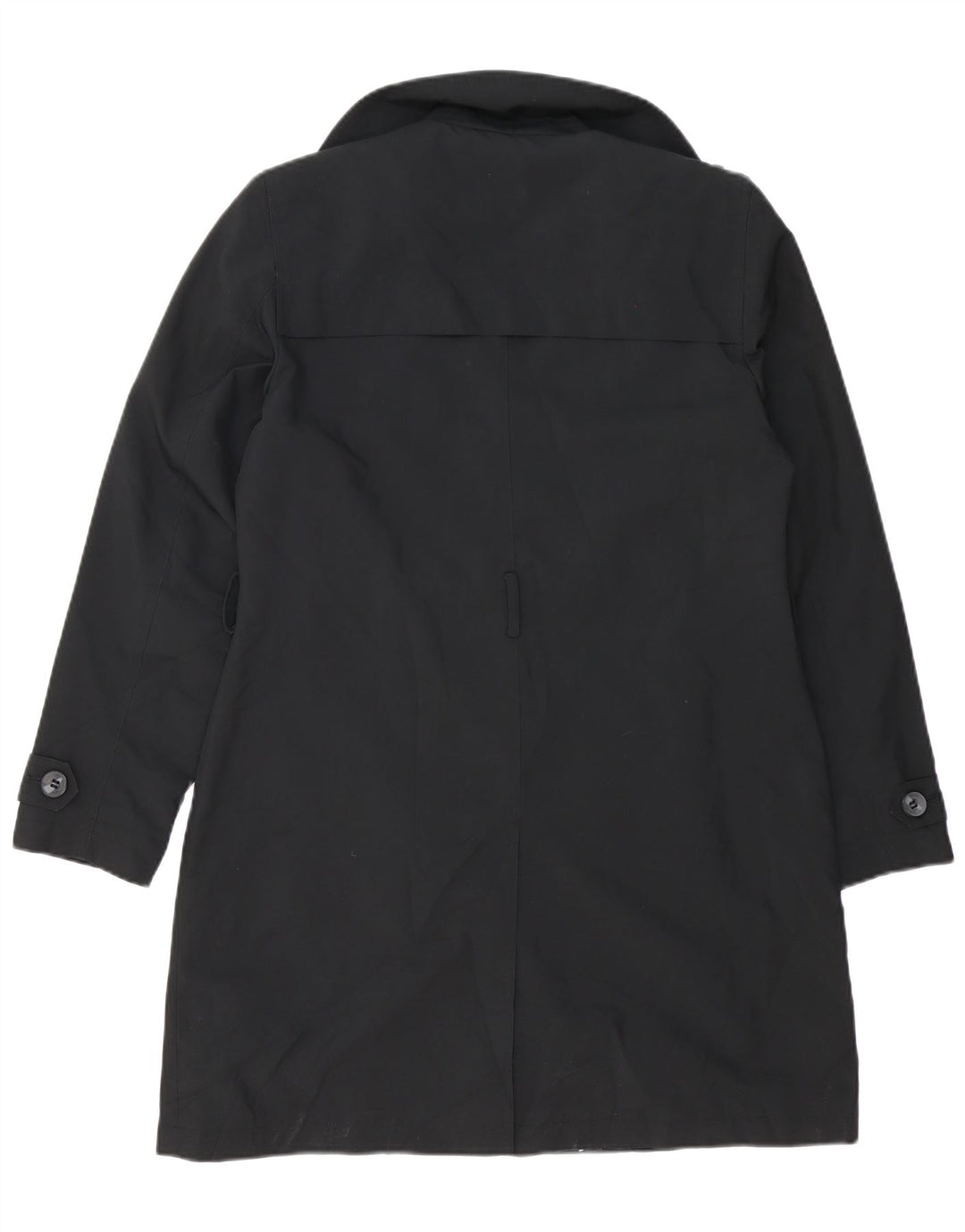Casaco impermeável feminino Marks & Spencer Reino Unido 14 grande poliéster preto