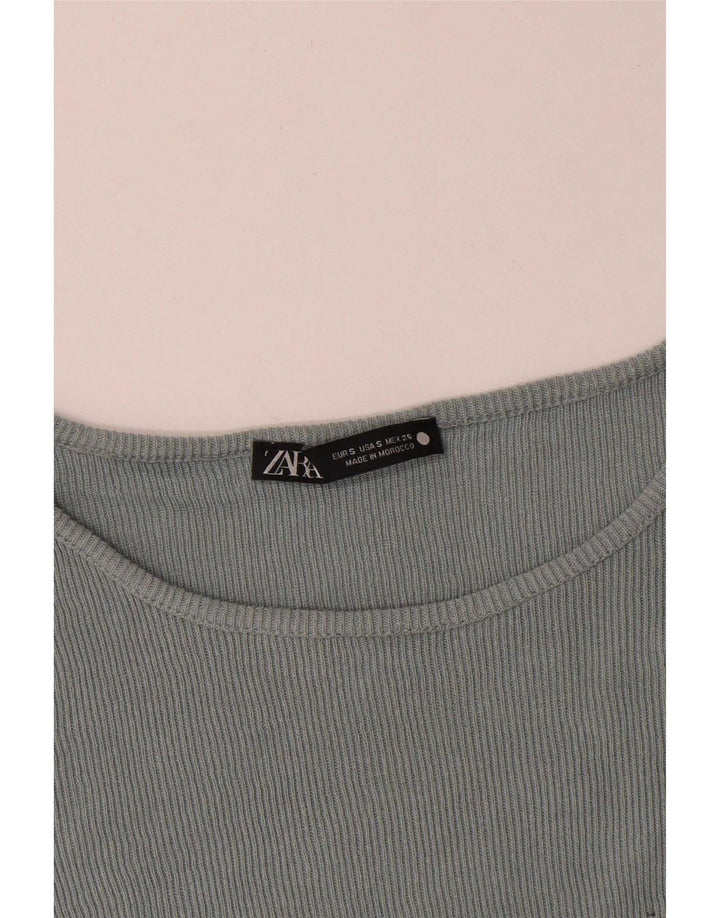 Zara Mens Colete Top Pequeno Cinza