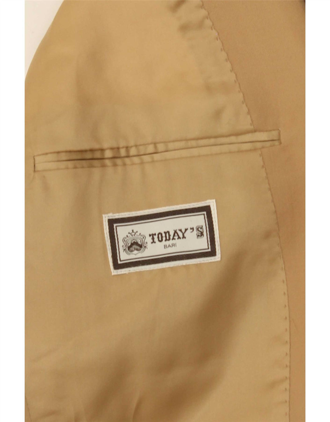 Terno masculino vintage com 2 botões UK 38 médio W36 L29 bege