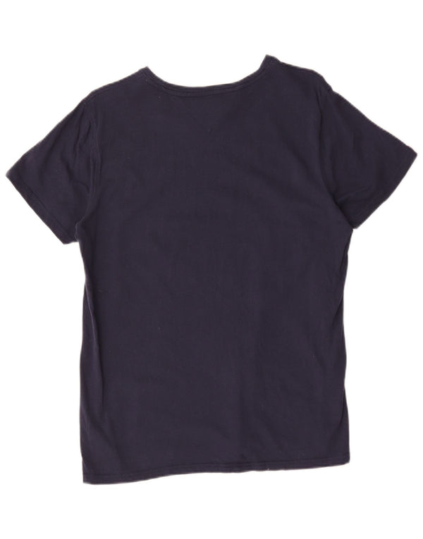 Camiseta masculina Tommy Hilfiger Top médio algodão azul marinho