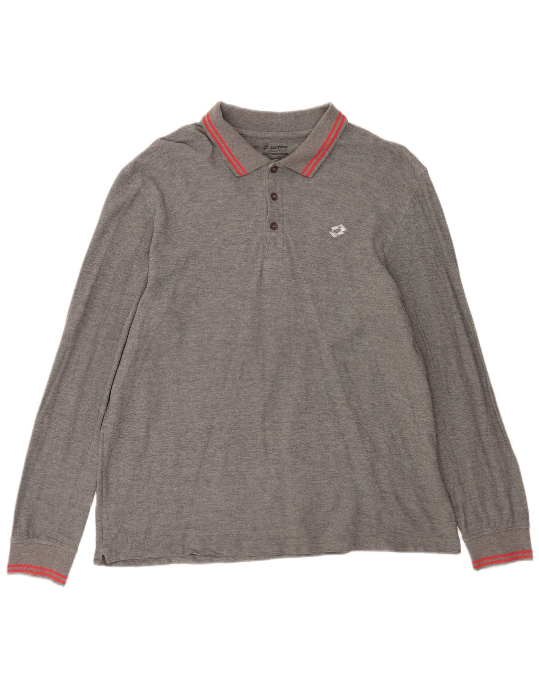 Camisa polo masculina de manga comprida Lotto 2XL cinza