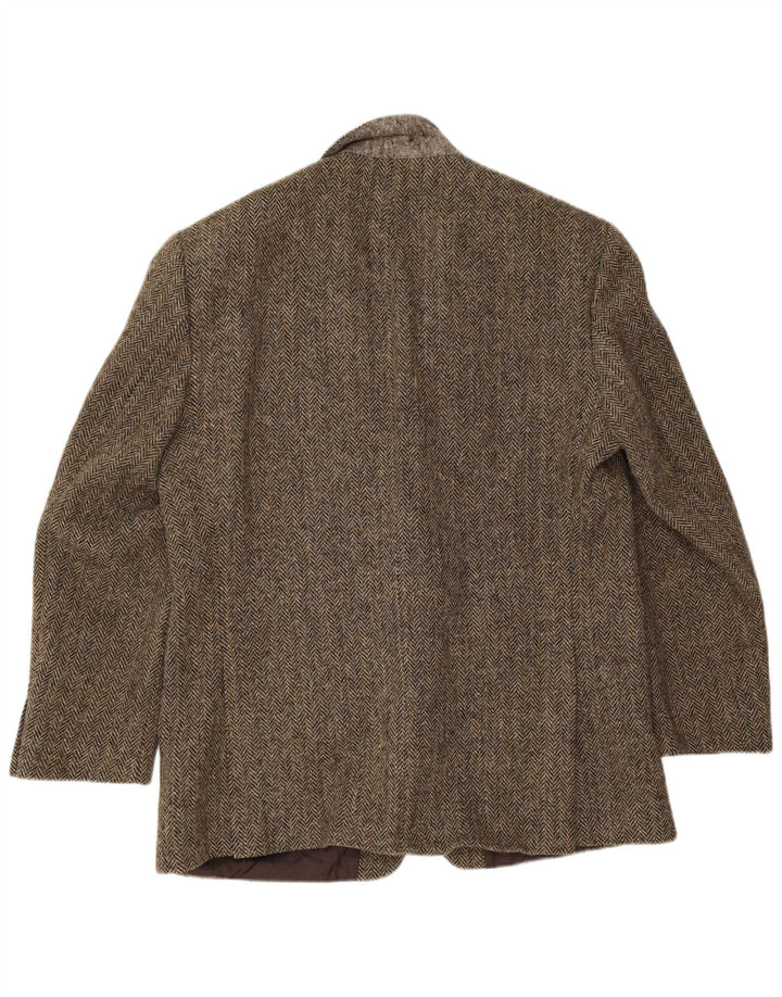 Jaqueta Benvenuto masculina Harris Tweed Blazer IT 56 3XL verde espinha de peixe
