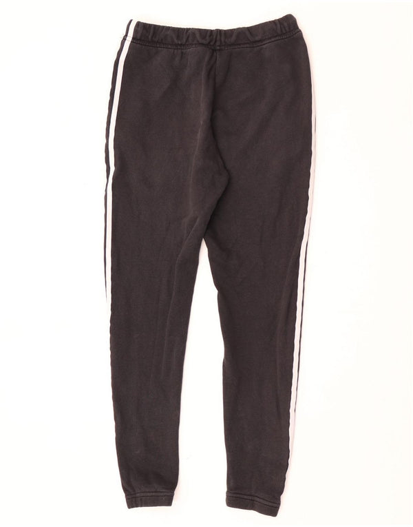 Calças de treino femininas Adidas Joggers UK 6 XS algodão preto