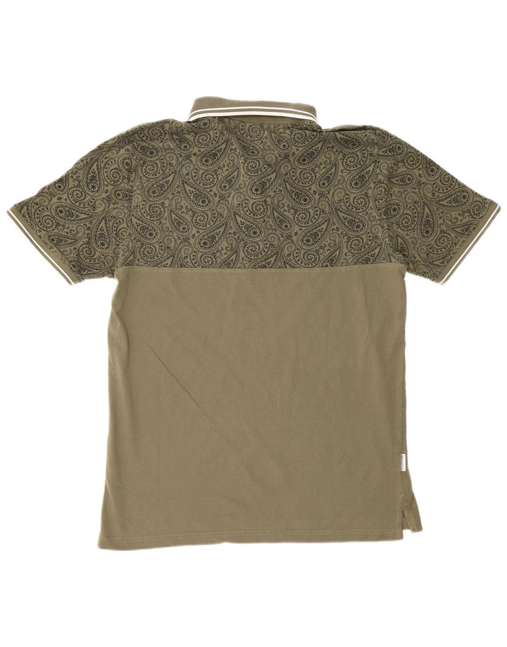 Camisa polo masculina LAMBRETTA 2XL algodão caqui Paisley