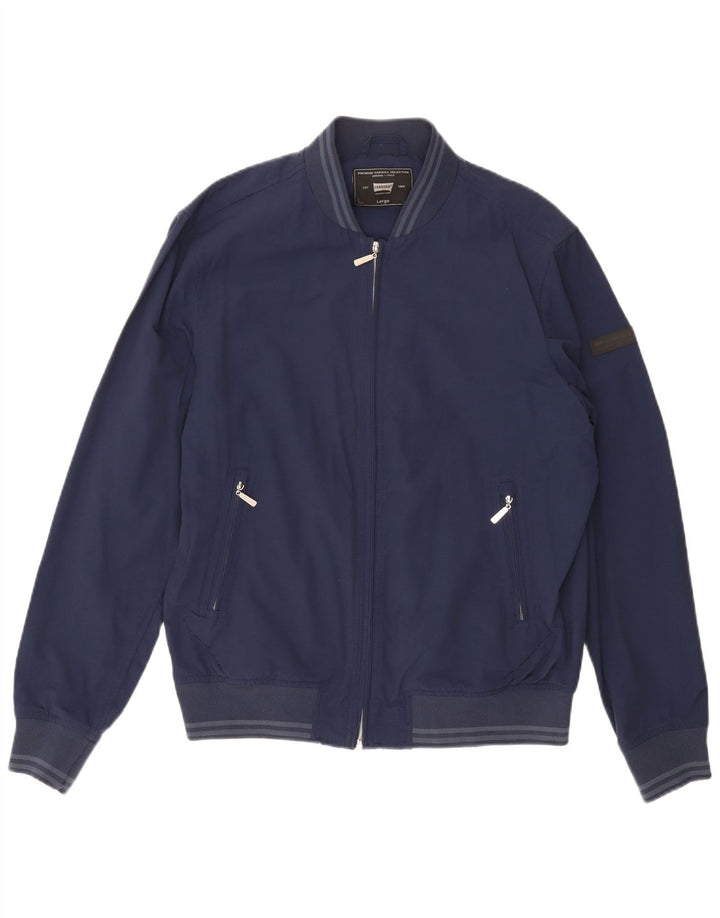 Jaqueta bomber masculina Carrera UK 40 grande algodão azul marinho
