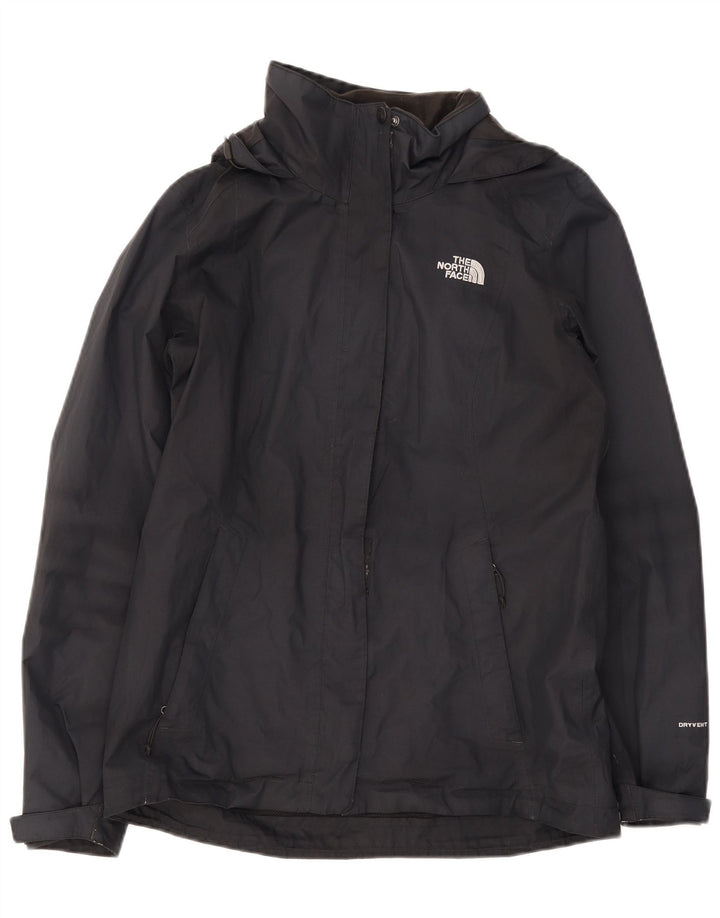 Jaqueta de chuva com capuz feminina The North Face UK 14 poliéster preto médio
