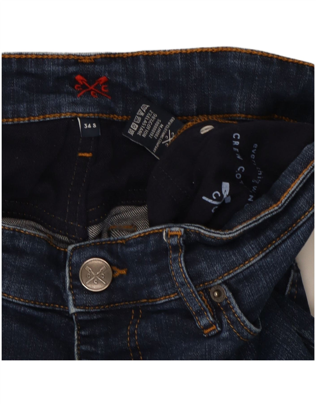 CREW CLOTHING Womens Slim Jeans W34 L28   Blue Cotton