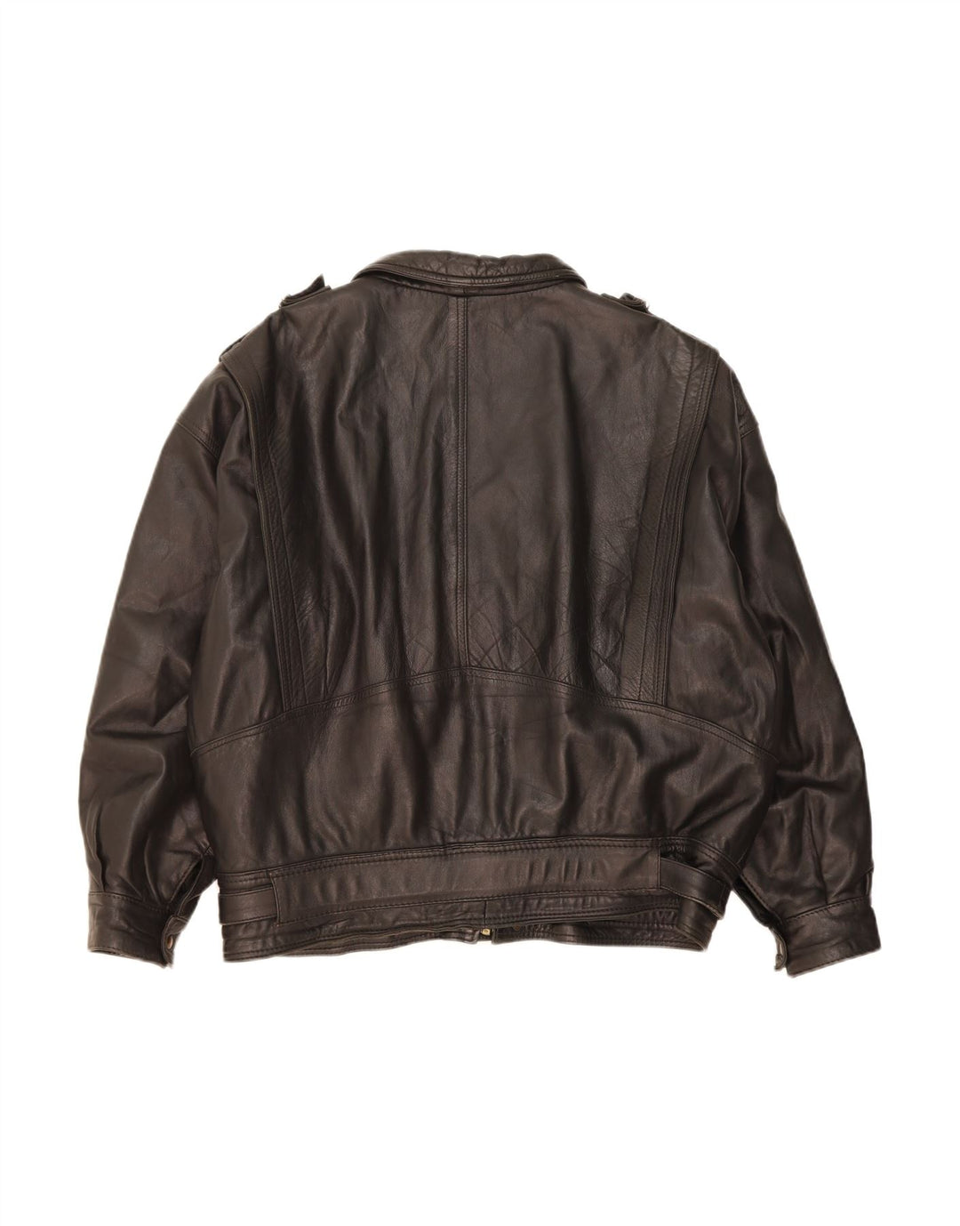 Jaqueta de couro masculina VINTAGE UK 44 2XL couro preto
