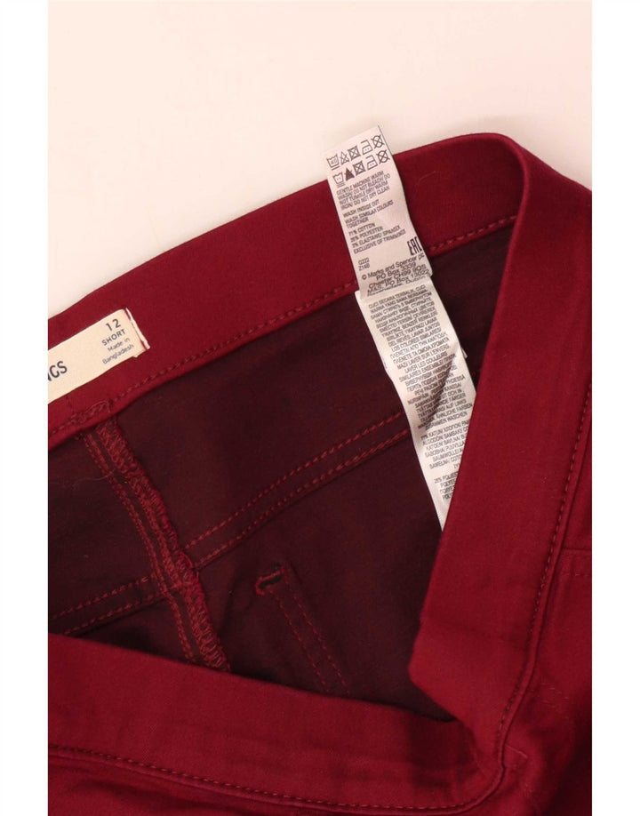 Calça jeans feminina Marks & Spencer UK 12 médio W30 L26 algodão vermelho