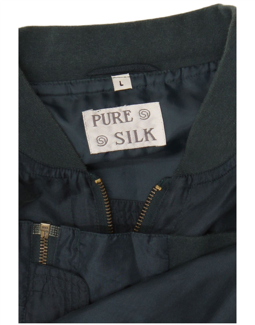 Jaqueta bomber masculina vintage UK 40 grande seda azul marinho