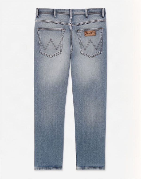 Wrangler Masculino Arizona Stretch Straight Jeans W30 L27 Azul Algodão