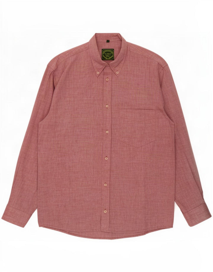 Camisa masculina Harris&Harold tamanho 39/40 médio algodão Borgonha