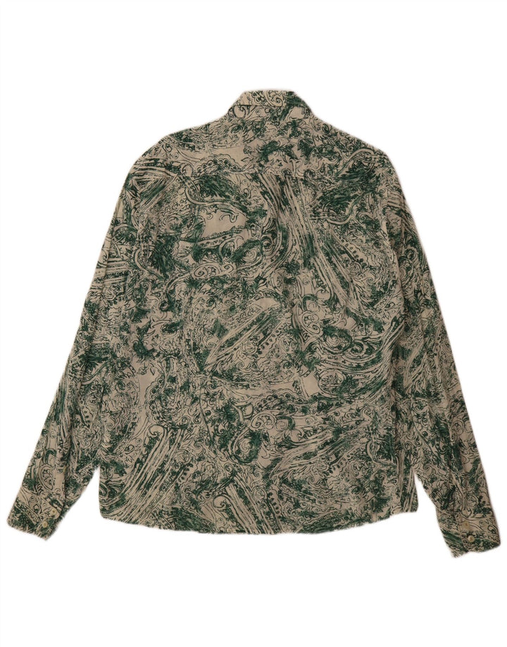 Camisa masculina Energie XL verde algodão paisley