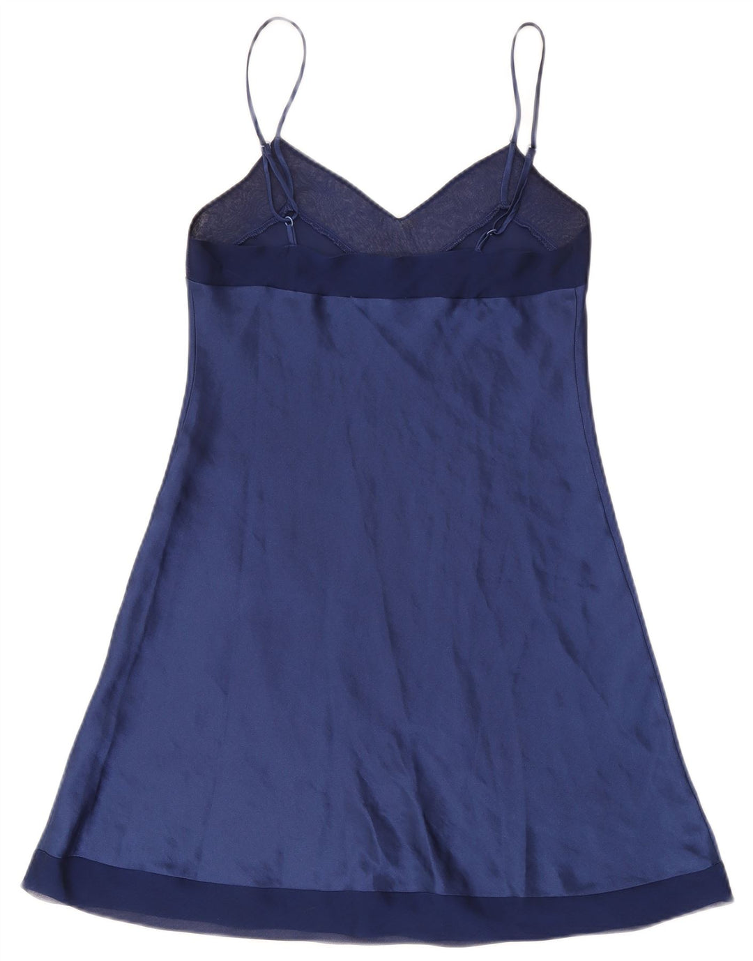 Vestido deslizante feminino St. Bernard Reino Unido 10 pequeno poliéster azul marinho