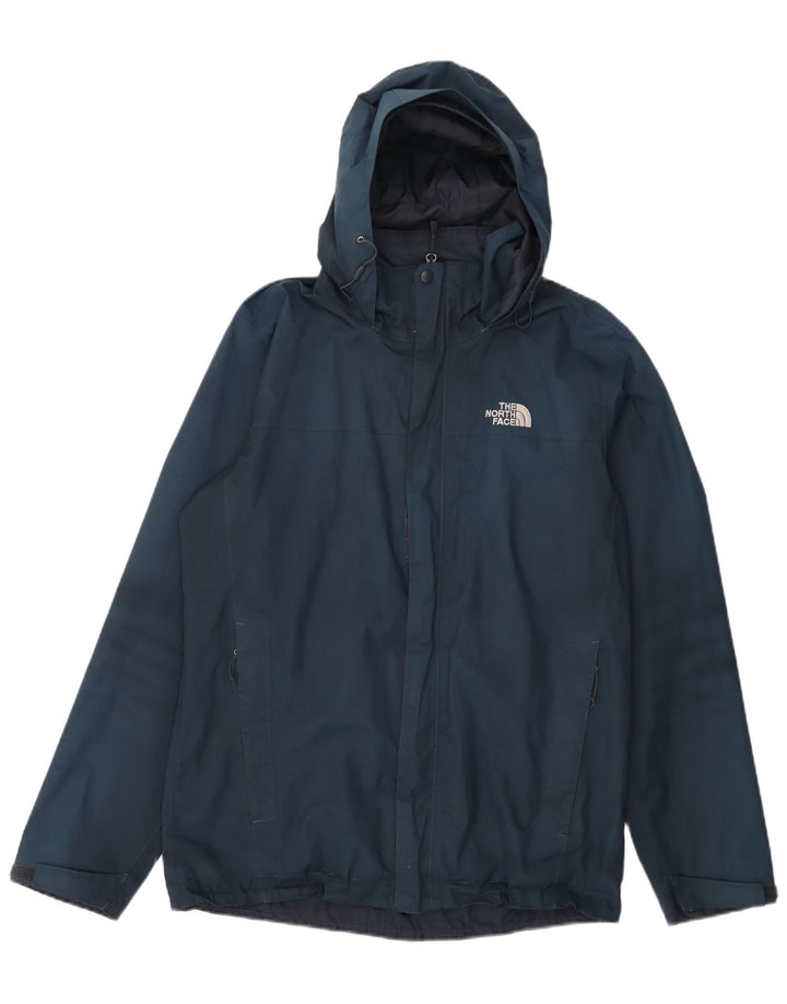 Jaqueta de chuva masculina com capuz The North Face UK 38 poliéster azul marinho médio