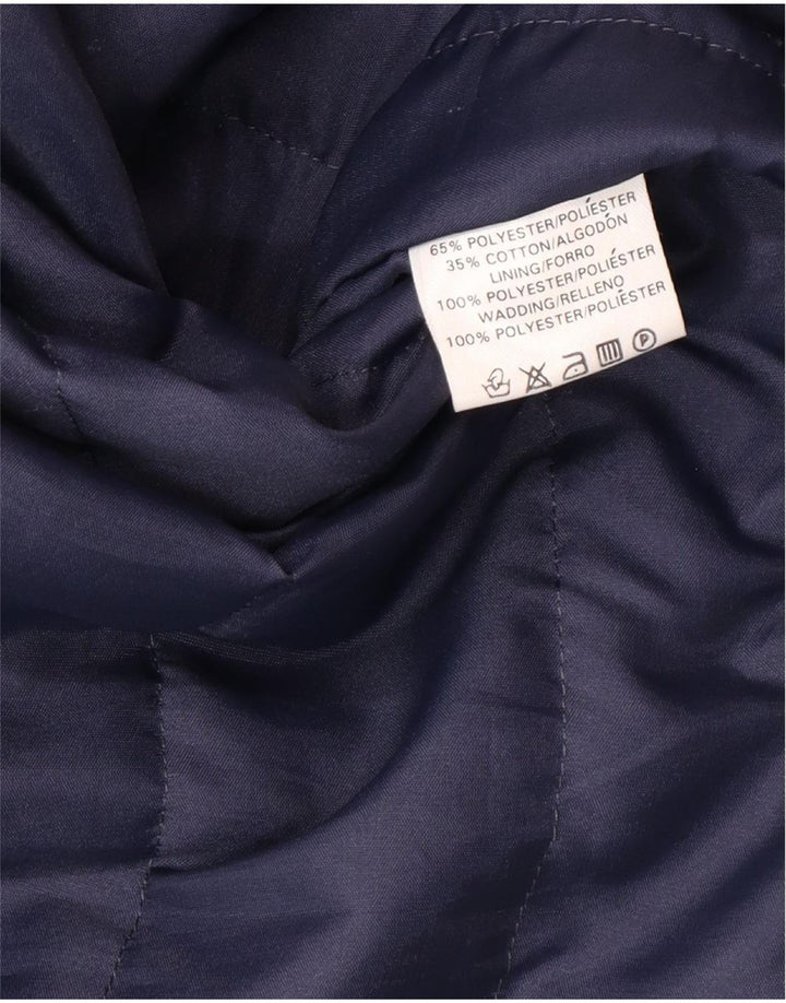 Sobretudo feminino Dannimac UK 18 XL azul marinho poliéster clássico