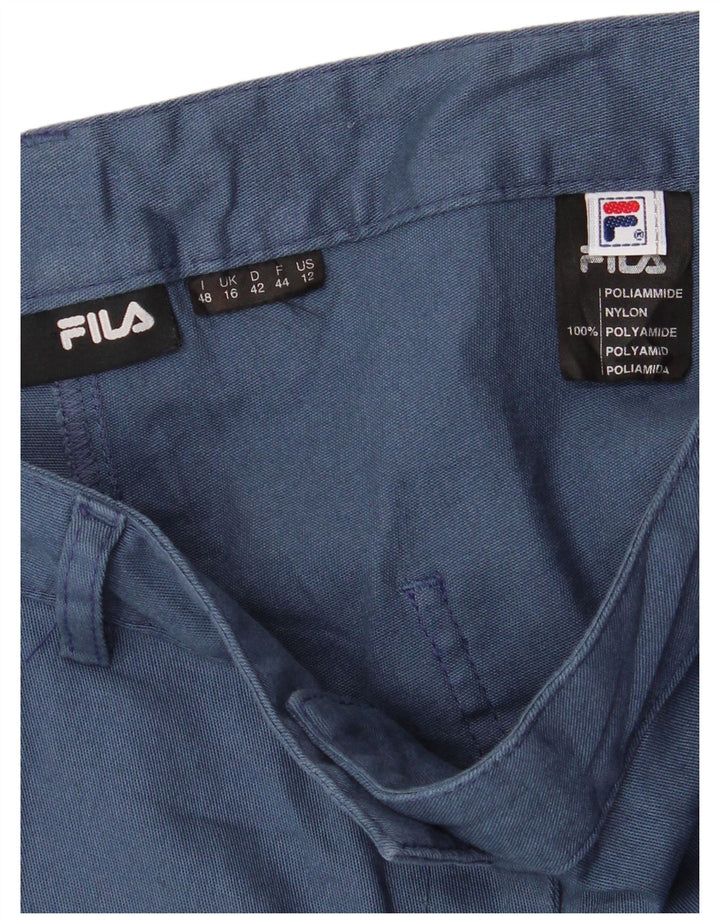 Calça capri feminina Fila UK 16 grande W36 L17 azul marinho poliamida
