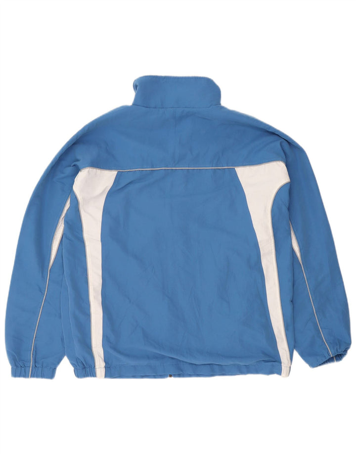 Asics Mens Graphic Tracksuit Top Jaqueta Médio Azul Colourblock Poliéster