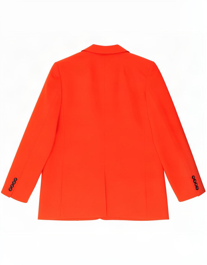 Jaqueta blazer feminina Marks & Spencer com 1 botão Reino Unido 16 grande laranja poliéster