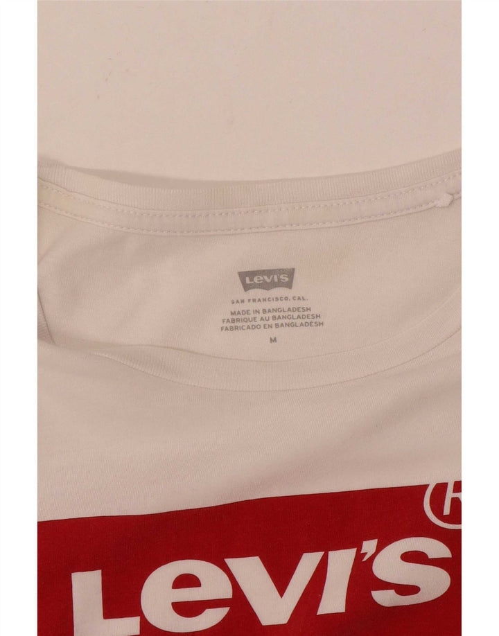Camiseta feminina gráfica Levi's UK 12 médio branco