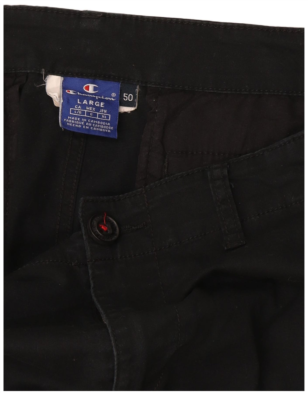 Shorts cargo masculino CHAMPION IT 50 grande W34 preto