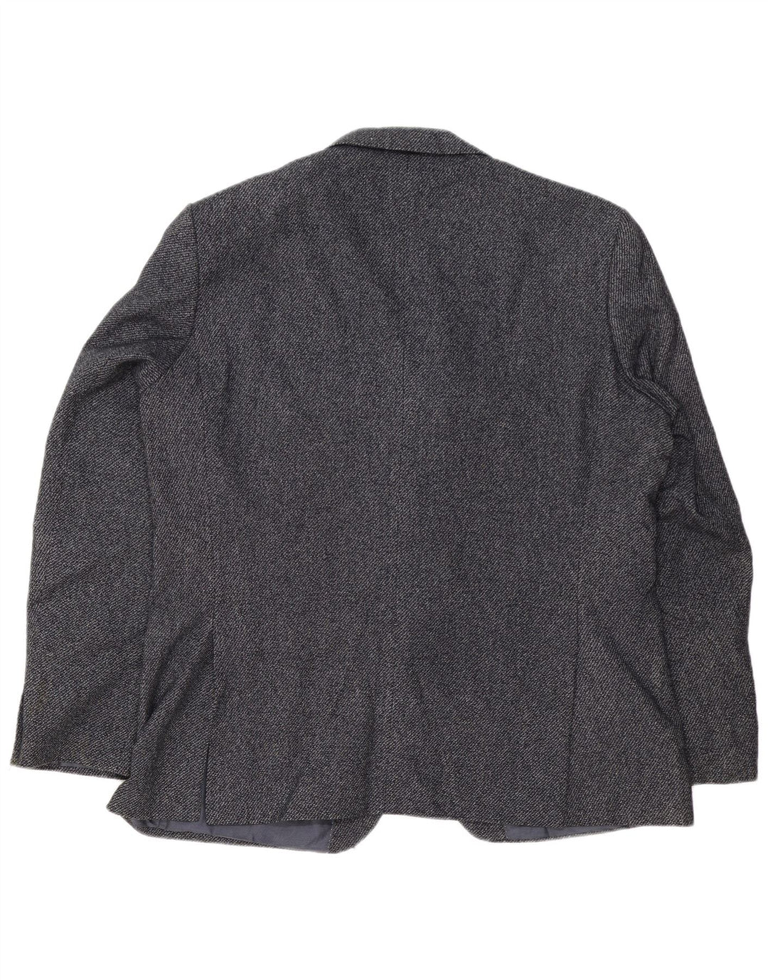 Jaqueta blazer masculina de 2 botões Marks & Spencer Reino Unido 46 XL lã azul marinho