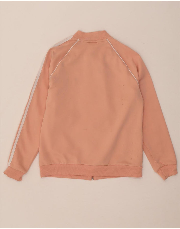 ADIDAS Womens Tracksuit Top Jacket UK 14 Médio Rosa Poliéster