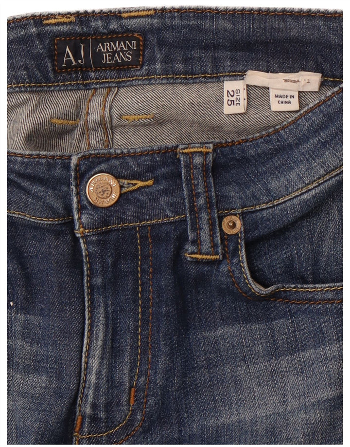 ARMANI Womens Bootcut Jeans W25 L33 Blue