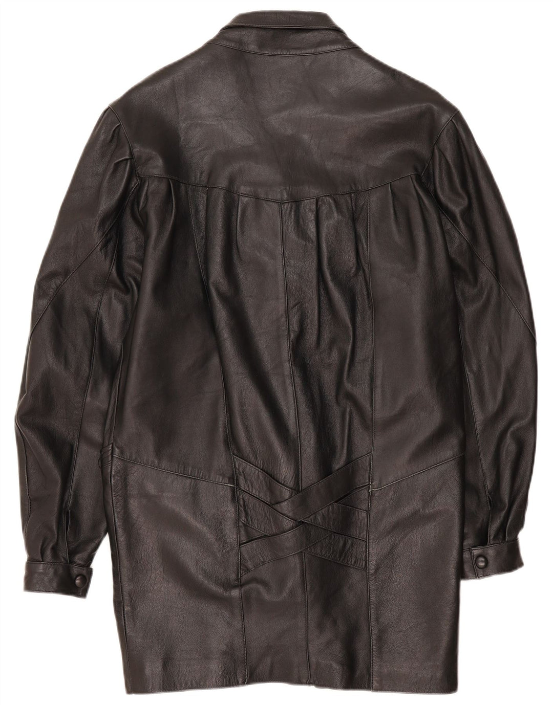 Casaco de couro feminino Trekway UK 10 pequeno preto