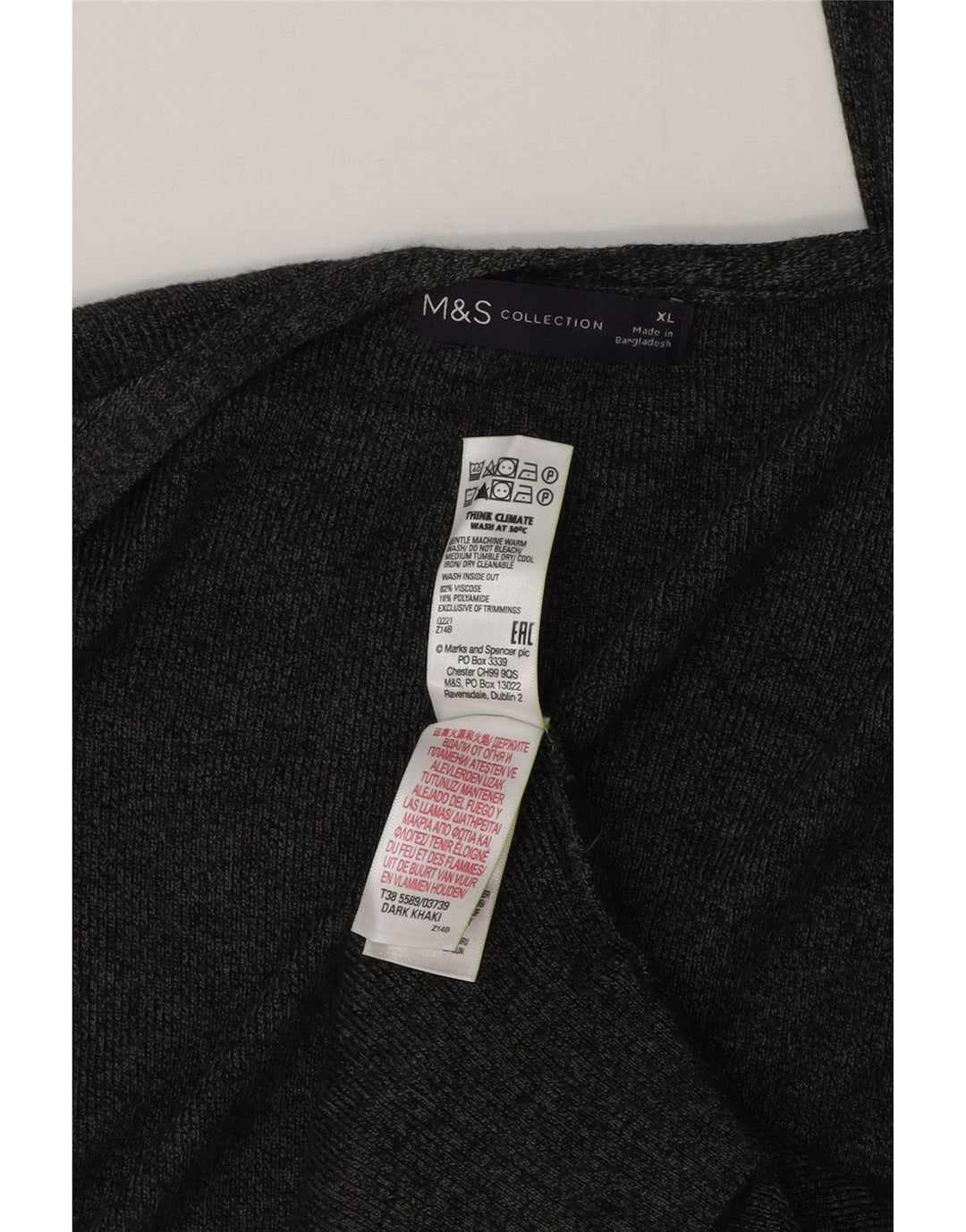 Suéter cardigã feminino oversized longline da Marks & Spencer Reino Unido 18 XL cinza