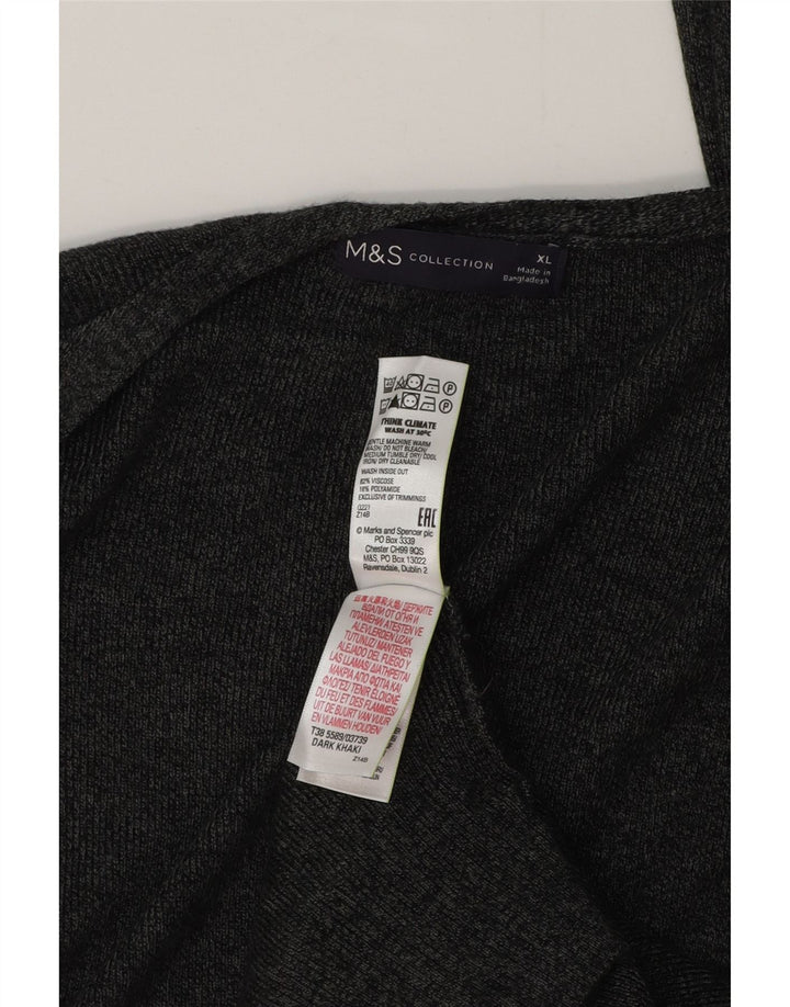 Suéter cardigã feminino oversized longline da Marks & Spencer Reino Unido 18 XL cinza