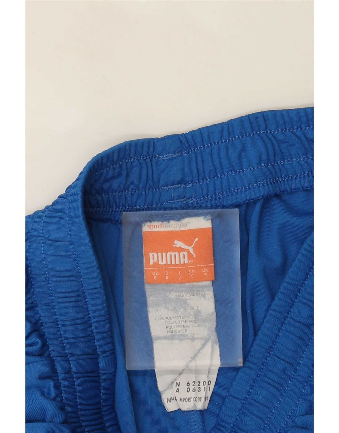 Shorts esportivos masculinos Puma pequeno azul poliéster